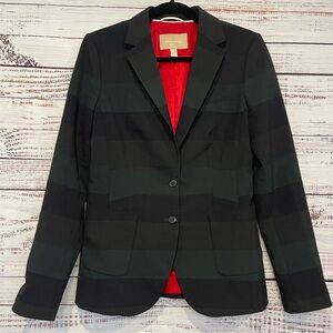 Banana Republic Women’s Green‎ & Navy Tall Blazer Sz 6